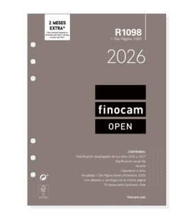 RECAMBIO ANUAL 2026 R1098 OPEN1000 155X215MM DIA PAGINA FINOCAM 711680026