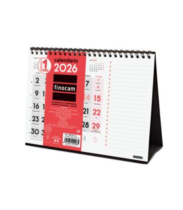CALENDARIO 2026 SOBREMESA NEUTRO NUMEROS GRANDES+NOTAS S 210X150MM FINOCAM 781370026