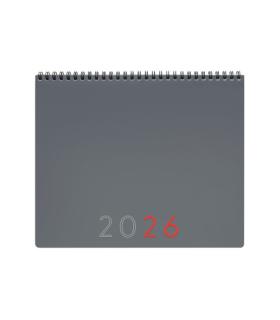 PLANIFICADOR 2026 MES VERTICAL+NOTAS 250X200MM GRIS INTERNACIONAL FINOCAM 625505026