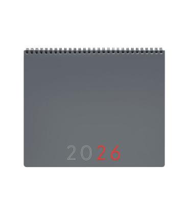 PLANIFICADOR 2026 MES VERTICAL+NOTAS 250X200MM GRIS INTERNACIONAL FINOCAM 625505026