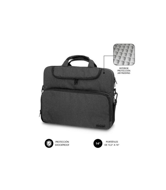 SUBBLIM Maletn Ordenador Air Padding Laptop bag 13,3-14\" Gris Oscuro