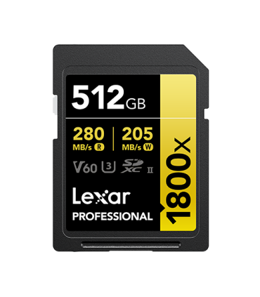 Lexar Professional 1800x 512 GB SDXC UHS-II Clase 10