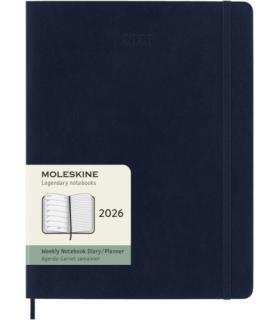 AGENDA 2026 TAPA BLANDA 12 MESES SEMANAL XL (19 X 25 CM) AZUL ZAFIRO MOLESKINE DSB2012WN4Y26