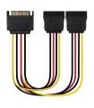 CABLE SATA ALIMENTACION SATAM 2XSATAH 30 CM NANOCABLE 10.19.0104