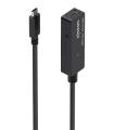 Cable Alargador USB 3.2 Con Amplificador Aisens A107-0869/ USB Tipo-C Macho - USB Tipo-C Hembra/ Hasta 100W/ 20Gbps/ 5m/ Negro