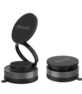 Soporte de Smartphone para Coche Muvit For Change MCCHL0035/ Negro