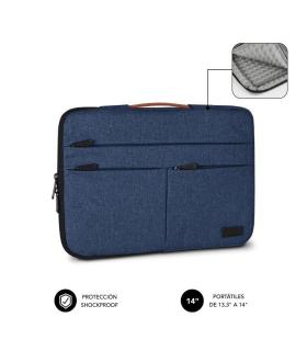 Funda Subblim Air Padding 360 Sleeve para Porttiles hasta 14\'/ Azul
