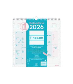 CALENDARIO 2026 PARED TRENDY CHIC ESCRIBIR 300X300MM TURQUESA FINOCAM 787005826