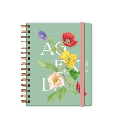 AGENDA 2026 BOTANICAL ESPIRAL SEMANA VISTA 15 X 21 CM. ROMANTIC DOHE 13266 - 26