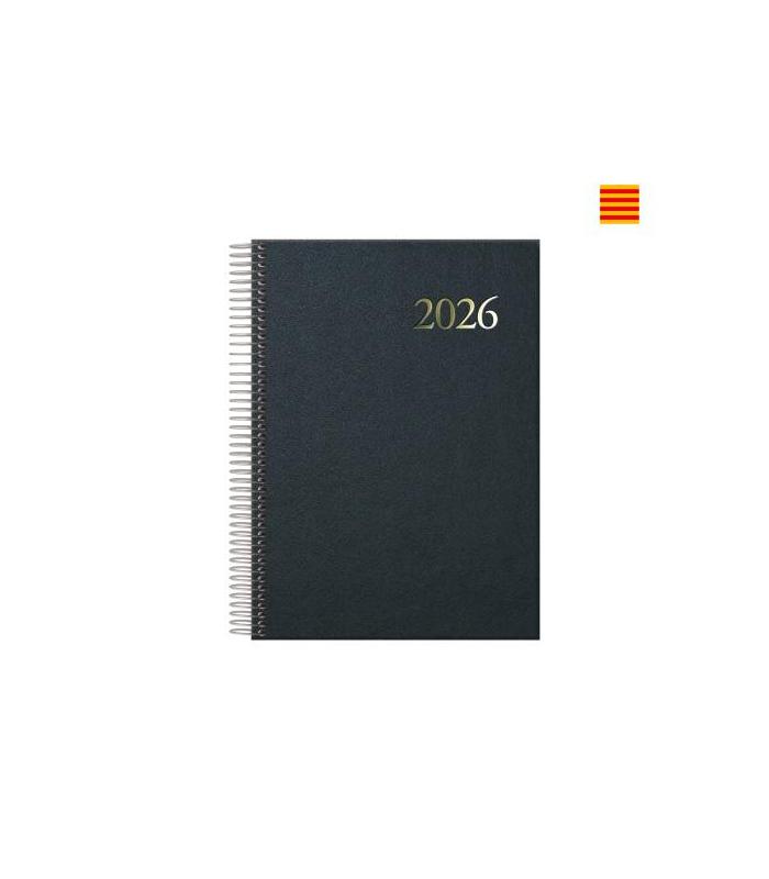 AGENDA 2026 SEGOVIA ESPIRAL DA PGINA 14 X 20 CM. COLOR NEGRO CATALAN DOHE 12735 - 26