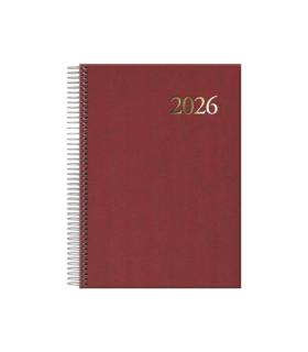AGENDA 2026 SEGOVIA ESPIRAL DA PGINA 14 X 20 CM. COLOR BURDEOS DOHE 12734 - 26