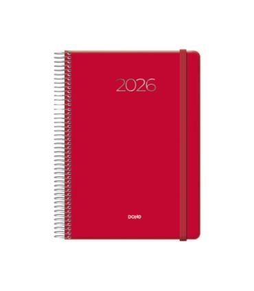 AGENDA 2026 DENVER ESPIRAL DA PGINA 15 X 21 CM. COLOR ROJO DOHE 12719 - 26