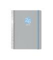 AGENDA 2026 MEMPHIS ESPIRAL DA PGINA 15 X 21 CM. MODELO GRIS DOHE 12689 - 26