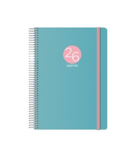 AGENDA 2026 MEMPHIS ESPIRAL DA PGINA 15 X 21 CM. MODELO VERDE DOHE 12687 - 26