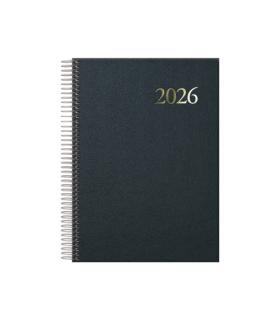 AGENDA 2026 SEGOVIA ESPIRAL DA PGINA 14 X 20 CM. COLOR NEGRO DOHE 11128 - 26