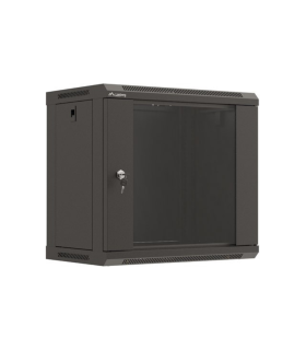 ARMARIO LANBERG MURAL RACK 19\" 9U 540X350 FLAT PACK NEGRO PUERTA CRISTAL