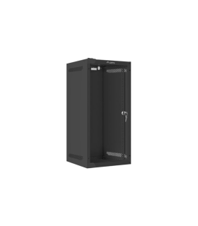 ARMARIO LANBERG MURAL RACK 10\" 12U/280X310 FLAT PACK NEGRO PUERTA CRISTAL