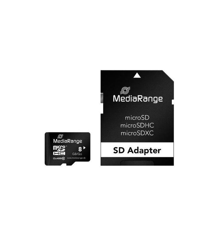 MEM MICRO SDHC 8GB MEDIARANGE + ADAPTADOR SD