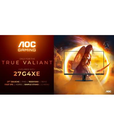 Monitor Gaming AOC 27G4XE 27'  Full HD  0.5ms  180Hz  IPS  Multimedia  Negro