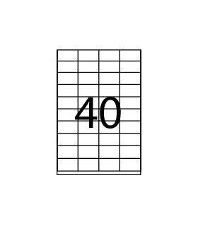 CAJA 100 HOJAS ETIQUETAS ADHESIVAS ILC BLANCA 52,5X29,7 FABRISA 15296