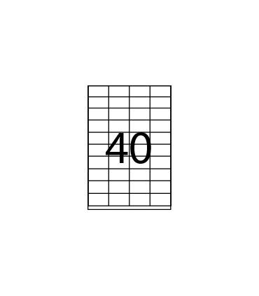 CAJA 100 HOJAS ETIQUETAS ADHESIVAS ILC BLANCA 52,5X29,7 FABRISA 15296