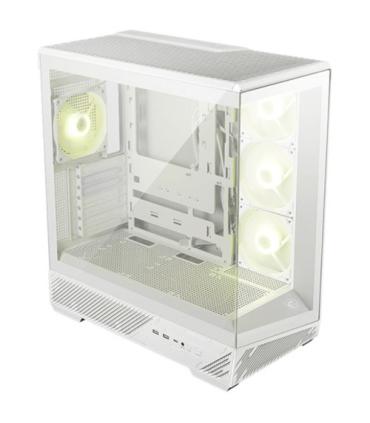 CAJA MSI MAG PANO 130R PZ WHITE,3X2.5\"+2X2.5\"/3.5,3X120+1X120MM (ARGB),2XUSB3.2+1USB3.2 TYPE C+AUDIO+MICRO,MID TOWER,BLANCA