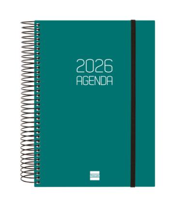 AGENDA 2026 BASIC OPAQUE E10 155X212MM DIA PAGINA VERDE FINOCAM 742912026