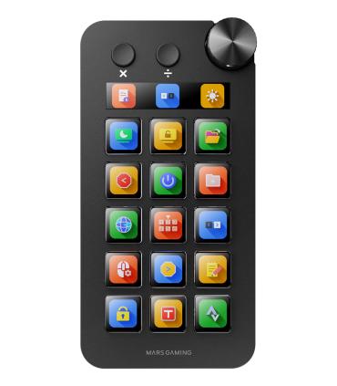 Control Deck Mars Gaming MSD-NEO  15 Teclas LCD  1 Rueda  2 Botones  Negro