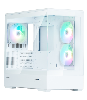 CAJA ZALMAN P30 V2 MATX 3 X VENT 120MM ARGB 2XUSB 3.0 BLANCO S/N FUENTE