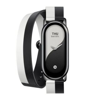 Correa Original para Pulsera Xiaomi Mi Smart Band 8 Double Wrap Strap/ Blanco y Negro