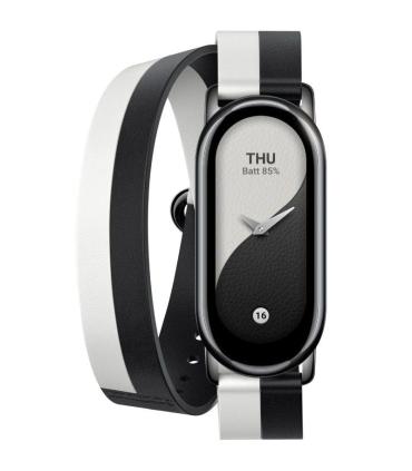 Correa Original para Pulsera Xiaomi Mi Smart Band 8 Double Wrap Strap/ Blanco y Negro