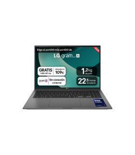 Porttil LG Gram 16ZD90T-G.AX78B Intel Core Ultra 7-255H  16GB  1TB SSD  16'  Sin Sistema Operativo