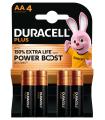 Pack De 4 Pilas AA Duracell Plus Power Boost DPBLR6B4/ 1.5V/ Alcalinas
