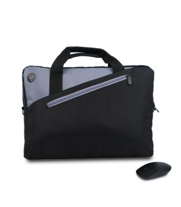 Maletn + Ratn Inalmbrico Monray Master Kit Para Porttiles Hasta 15.6'  Negro
