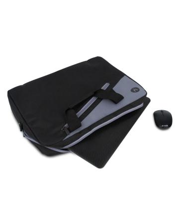 Maletn + Ratn Inalmbrico Monray Master Kit Para Porttiles Hasta 15.6'  Negro