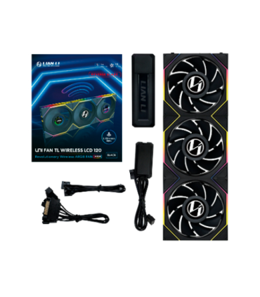 VENTILADOR 120X120 LIAN LI UNIFANTL-LCD WIRELESS BLACK R