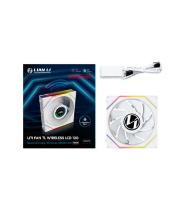 VENTILADOR 120X120 LIAN LI UNIFANTL-LCD WIRELESS WHITE R
