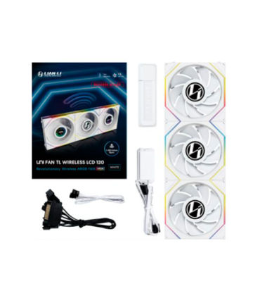 VENTILADOR 120X120 LIAN LI UNIFANTL-LCD WIRELESS WHITE R