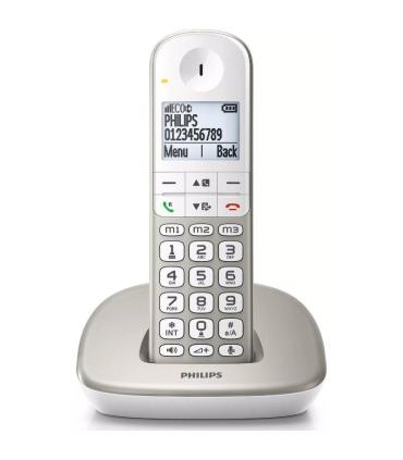 Telfono Inalmbrico Philips XL4901S/23/ Plata y Blanco