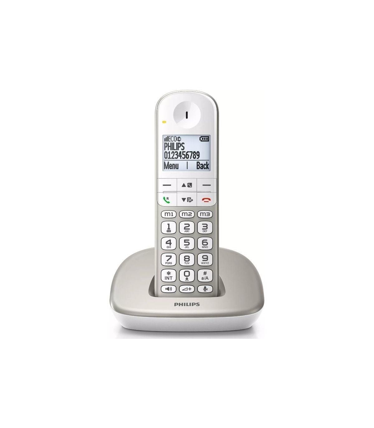 Telfono Inalmbrico Philips XL4901S/23/ Plata y Blanco