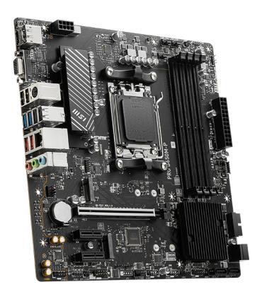 PLACA MSI PRO B650M-P,AMD,AM5,B650,4DDR5,192GB,VGA+HDMI+DP,4SATA3+2M.2,2.5GBE,7USB3.2,MATX