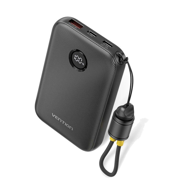 Powerbank 10000mAh Vention FKAB0-C/ 22.5W/ Negro