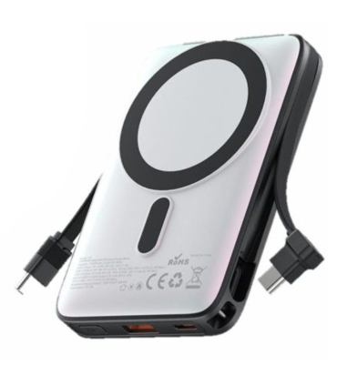 Powerbank 10000mAh Vention I16W0/ 22.5W/ Wireless/ Blanca