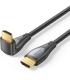 Cable HDMI 2.0 4K Acodado Vention ALRBG/ HDMI Macho - HDMI Macho/ 1.5m/ Negro