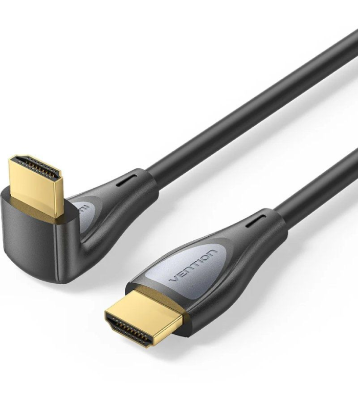 Cable HDMI 2.0 4K Acodado Vention ALRBI/ HDMI Macho - HDMI Macho/ 3m/ Negro