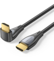 Cable HDMI 2.0 4K Acodado Vention ALRBI/ HDMI Macho - HDMI Macho/ 3m/ Negro
