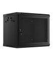 ARMARIO LANBERG 9U 600X450 CON PUERTA PERFORADA RACK 19 H-60 KG NEGRO FLAT PACK