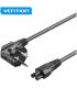 Cable de Alimentacin Vention ZCKBAC/ IEC C5 Hembra - CEE7 Macho/ 1.8m/ Negro