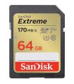 Tarjeta De Memoria SanDisk Extreme 64GB SD XC UHS-I Clase 10/ 170MBs