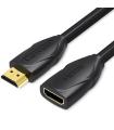 Cable Alargador HDMI Vention VAA-B06-B200/ HDMI Macho - HDMI Hembra/ 2m/ Negro